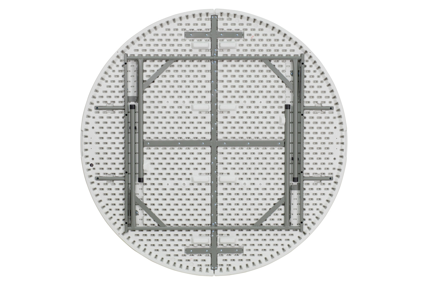 BLNK Elon Style 1 Round Plastic Split Folding Table - 5'D
