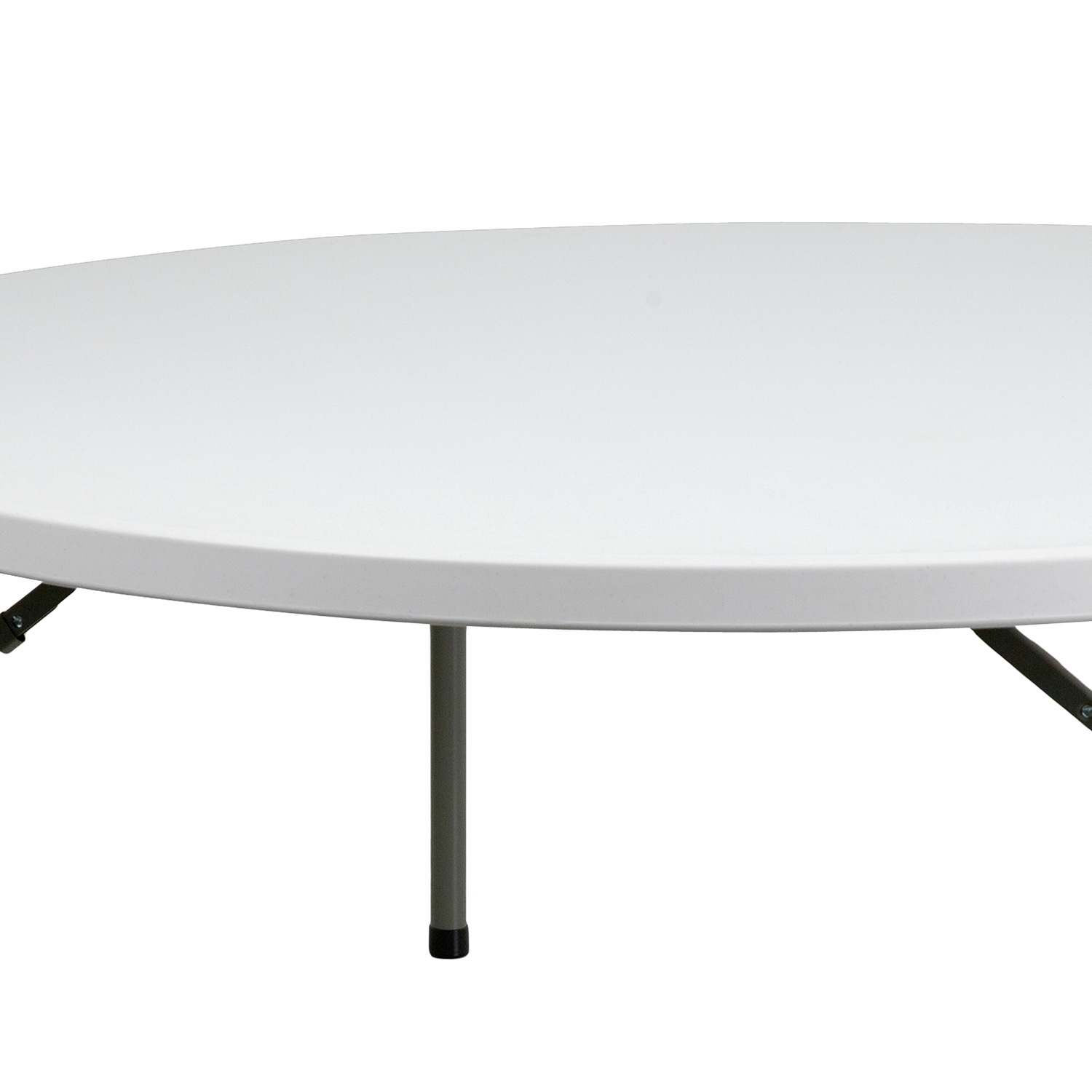 BLNK Elon Round Plastic Solid Folding Table - 6'D