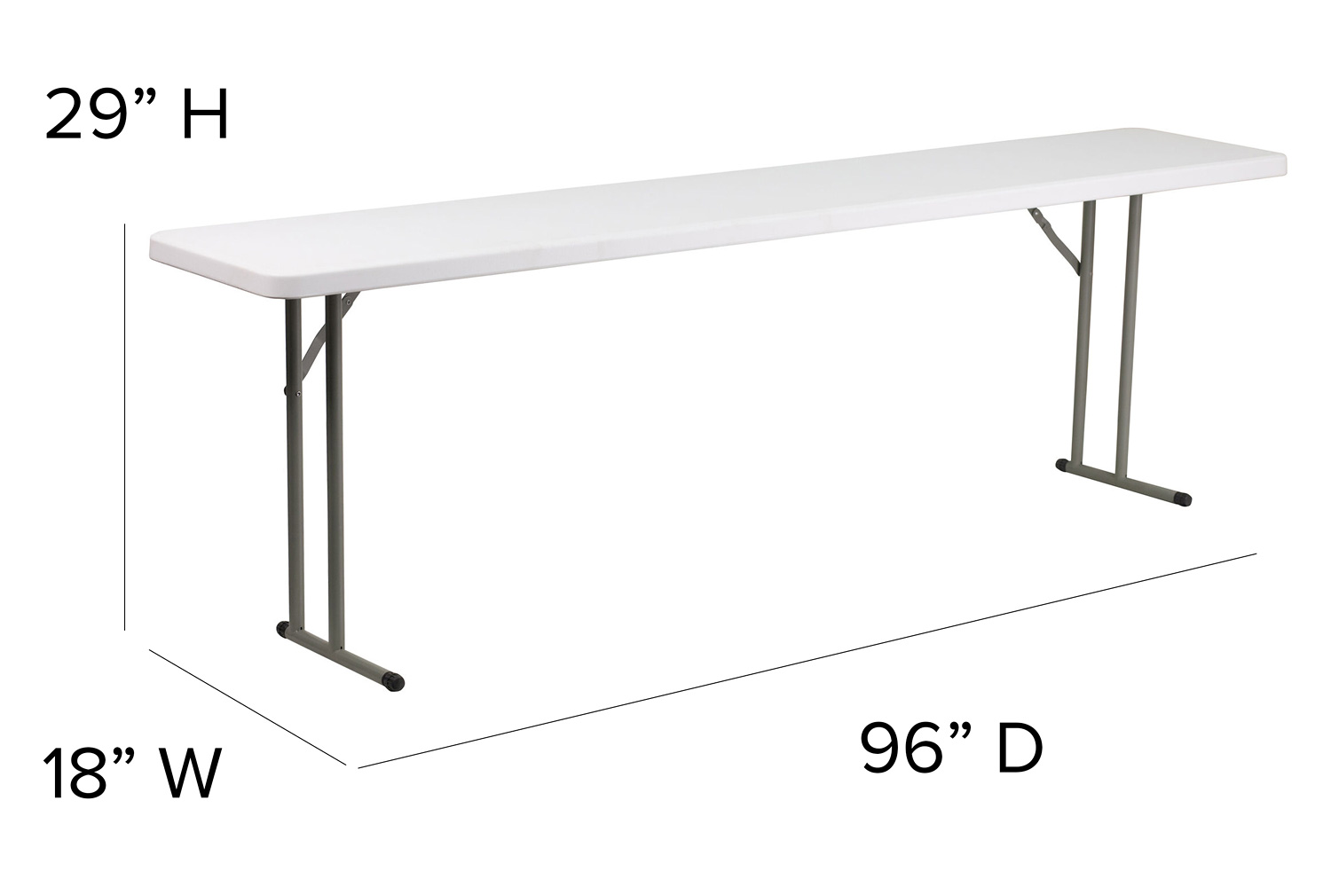BLNK Elon Plastic Folding Training Table - 8'L