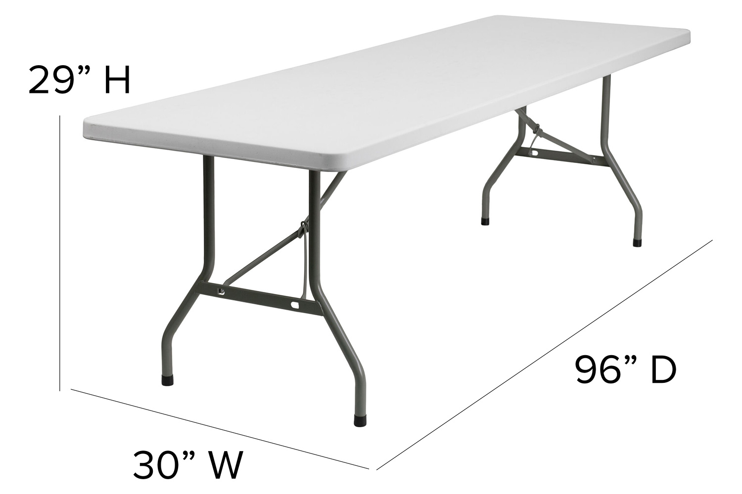 BLNK Elon Plastic Folding Table - 8'L