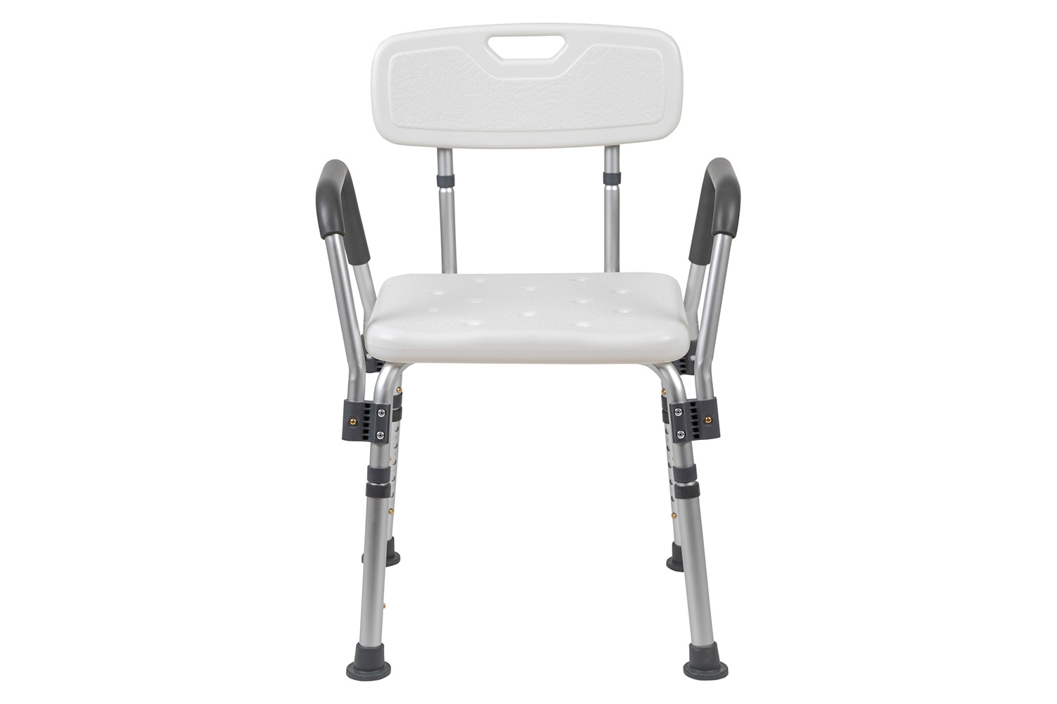 BLNK HERCULES Series Medical Adjustable Bath and Shower Chair with Quick Release Back and Arms - White