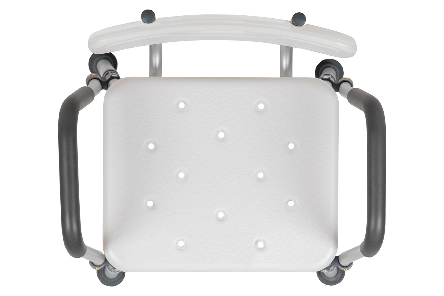BLNK HERCULES Series Medical Adjustable Bath and Shower Chair with Quick Release Back and Arms - White