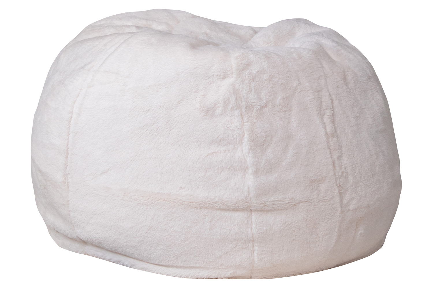 BLNK Dillon Small Refillable Bean Bag Chair for Kids and Teens - White Furry