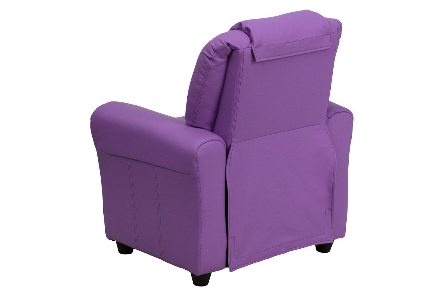 BLNK Vana Vinyl Contemporary Kids Recliner with Cup Holder and Headrest - Lavender