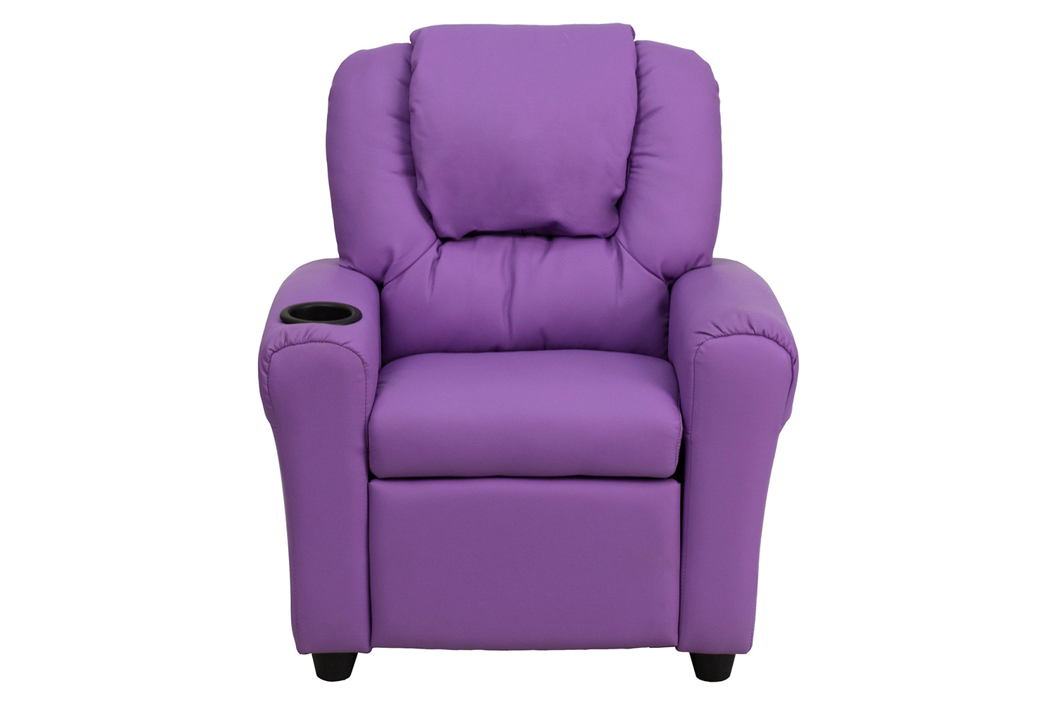 BLNK Vana Vinyl Contemporary Kids Recliner with Cup Holder and Headrest - Lavender
