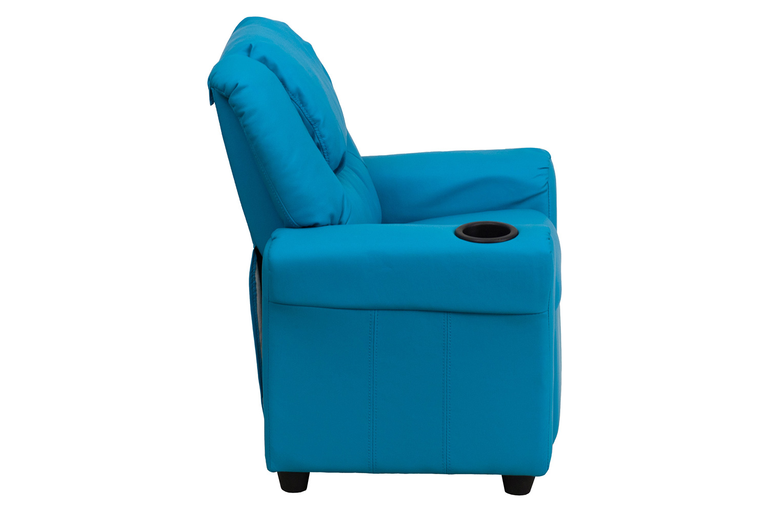 BLNK Vana Vinyl Contemporary Kids Recliner with Cup Holder and Headrest - Turquoise