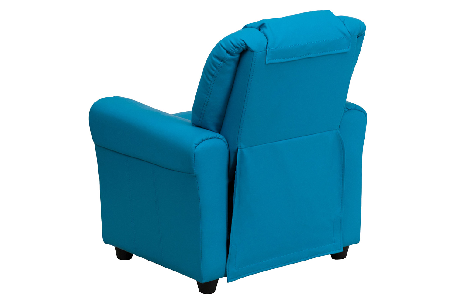 BLNK Vana Vinyl Contemporary Kids Recliner with Cup Holder and Headrest - Turquoise
