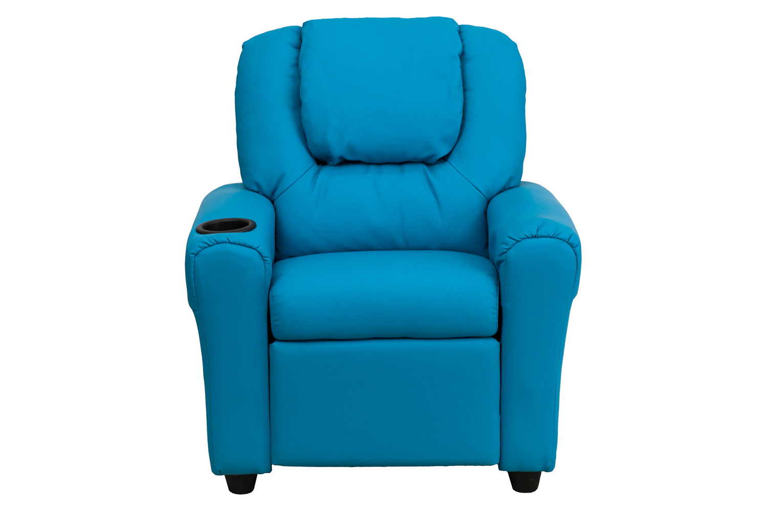 BLNK Vana Vinyl Contemporary Kids Recliner with Cup Holder and Headrest - Turquoise