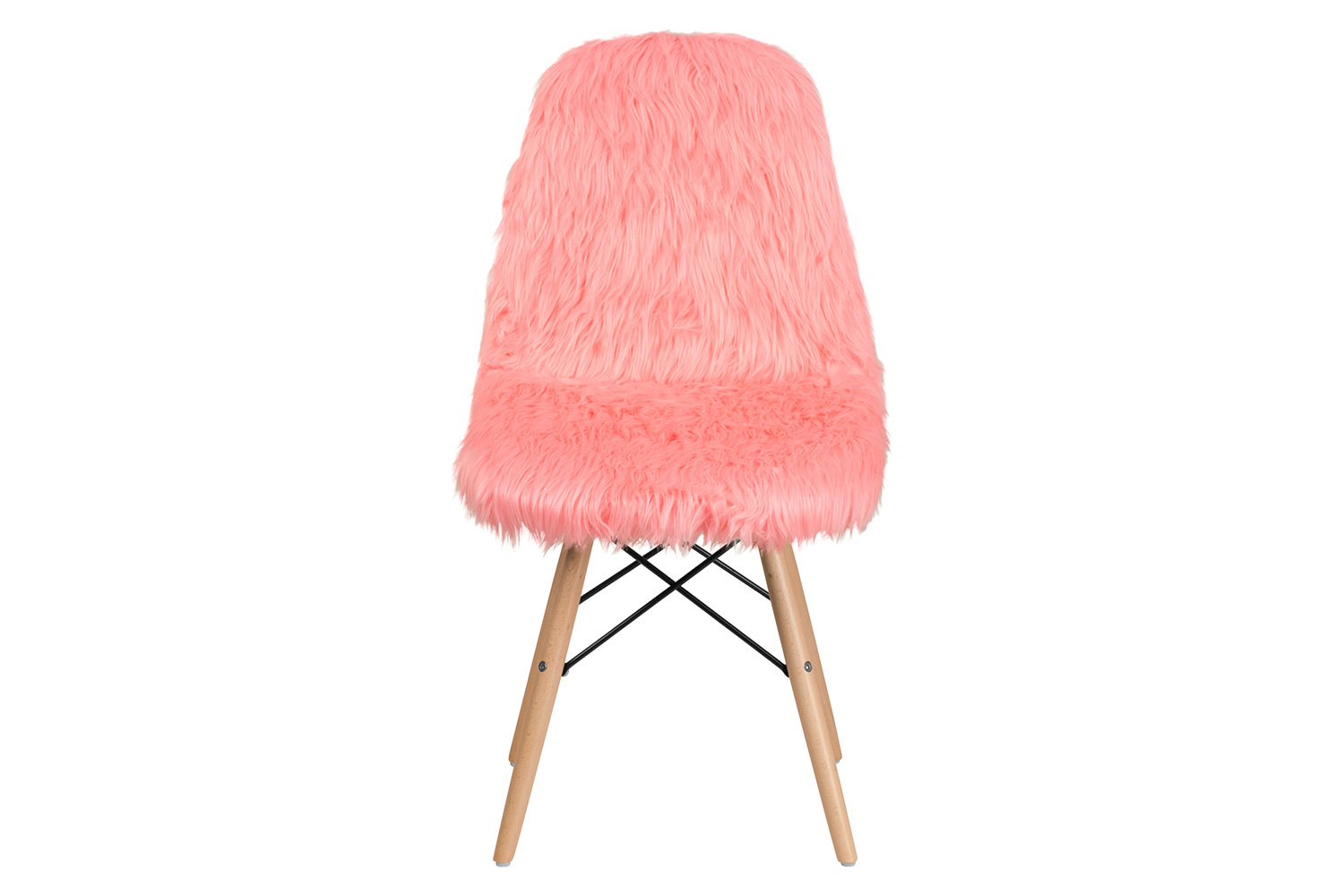 BLNK Calvin Shaggy Dog Accent Chair - Pink