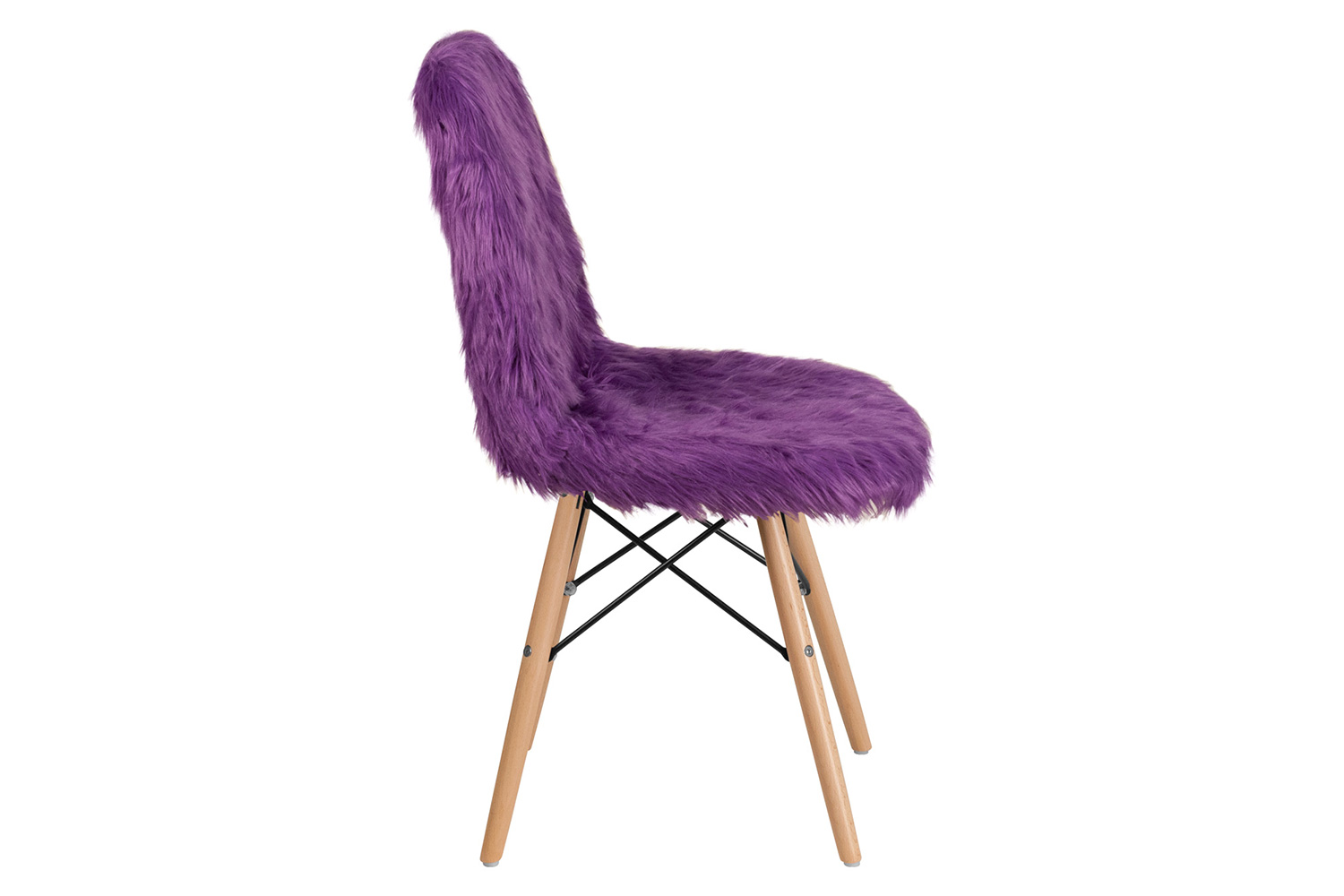 BLNK Calvin Shaggy Dog Accent Chair - Purple