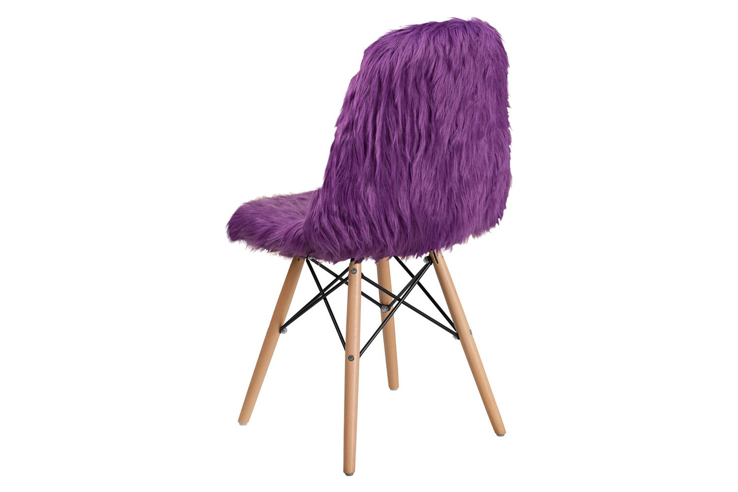 BLNK Calvin Shaggy Dog Accent Chair - Purple