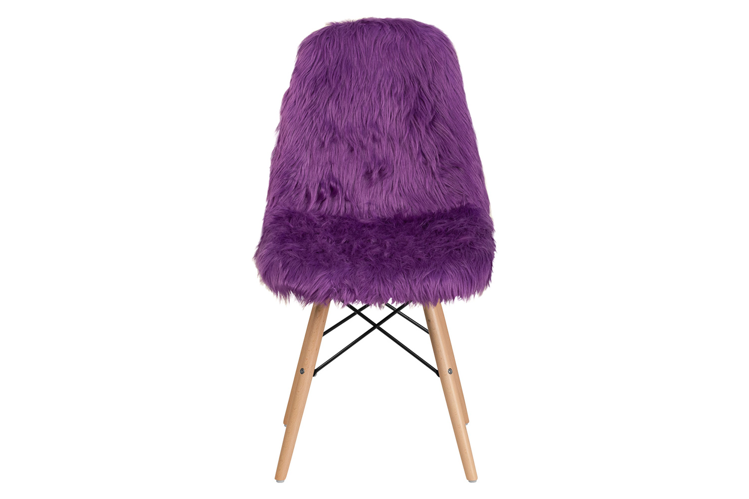 BLNK Calvin Shaggy Dog Accent Chair - Purple