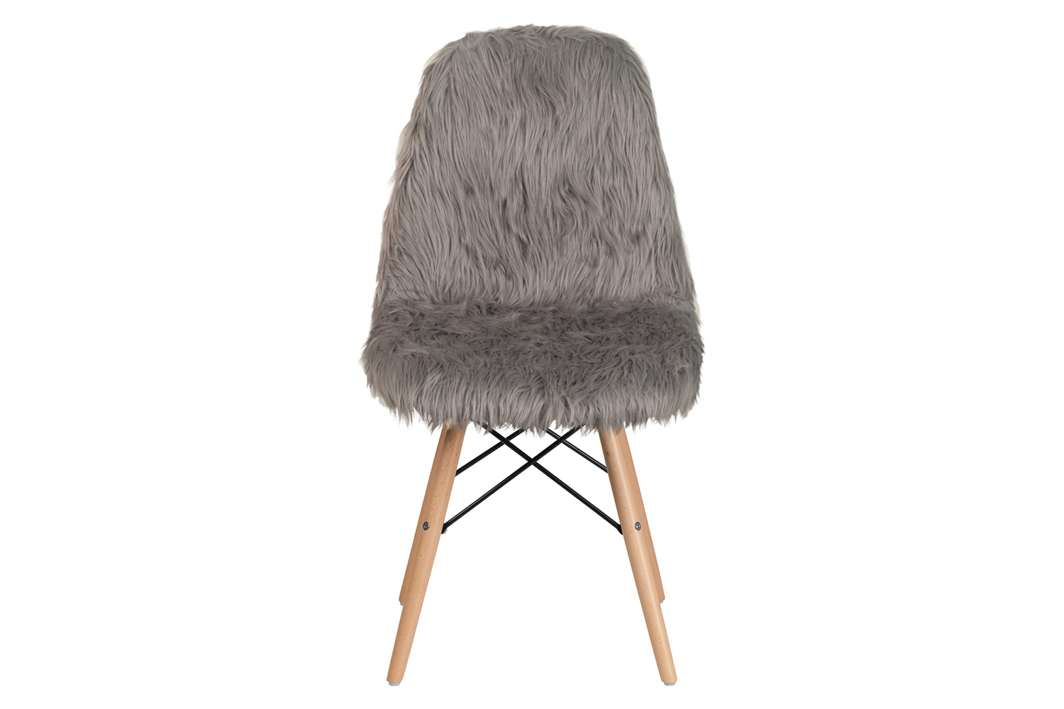 BLNK Calvin Shaggy Dog Accent Chair - Charcoal Gray