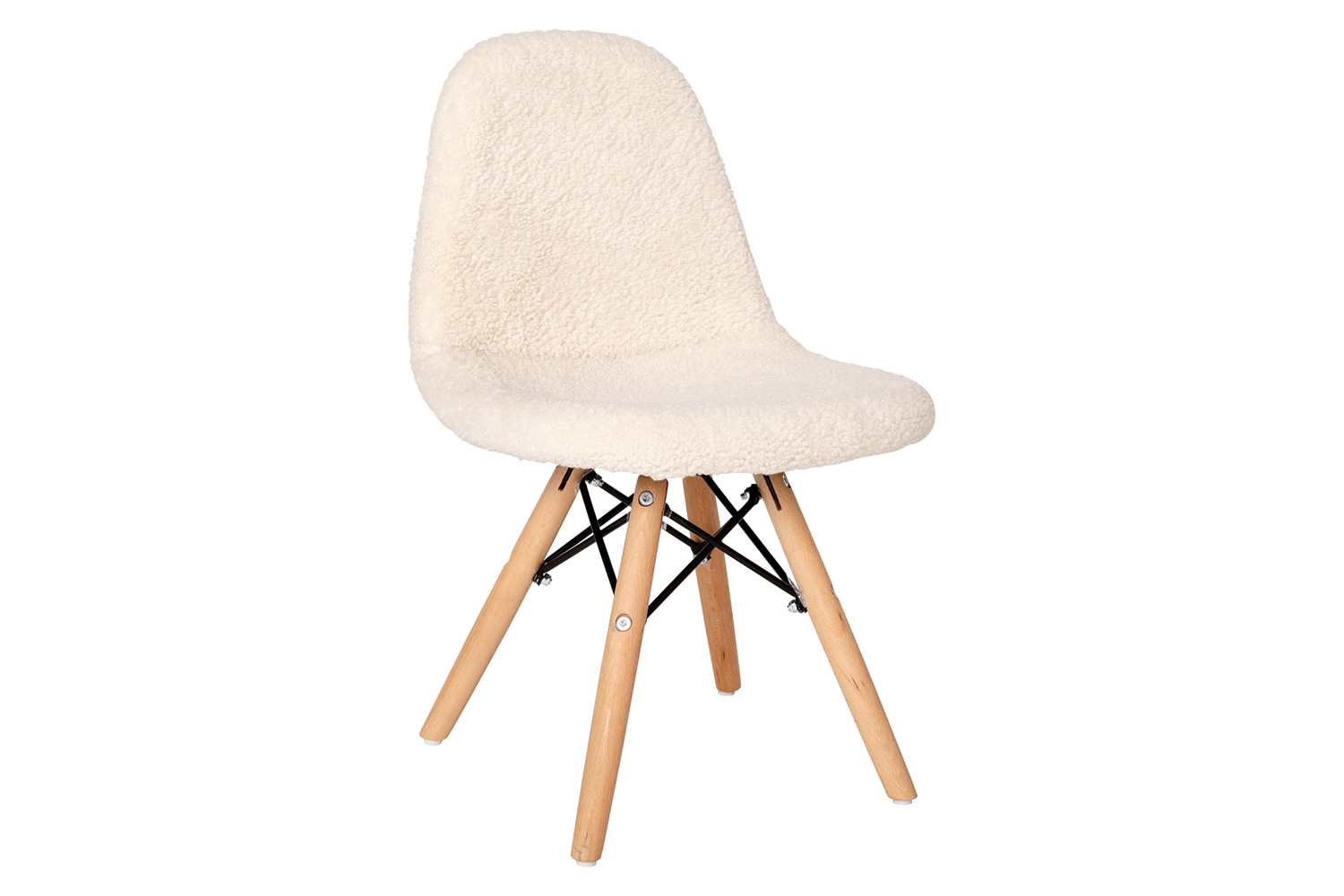 BLNK - Zula Shearling Faux Shearling Accent Chair with Beechwood Legs