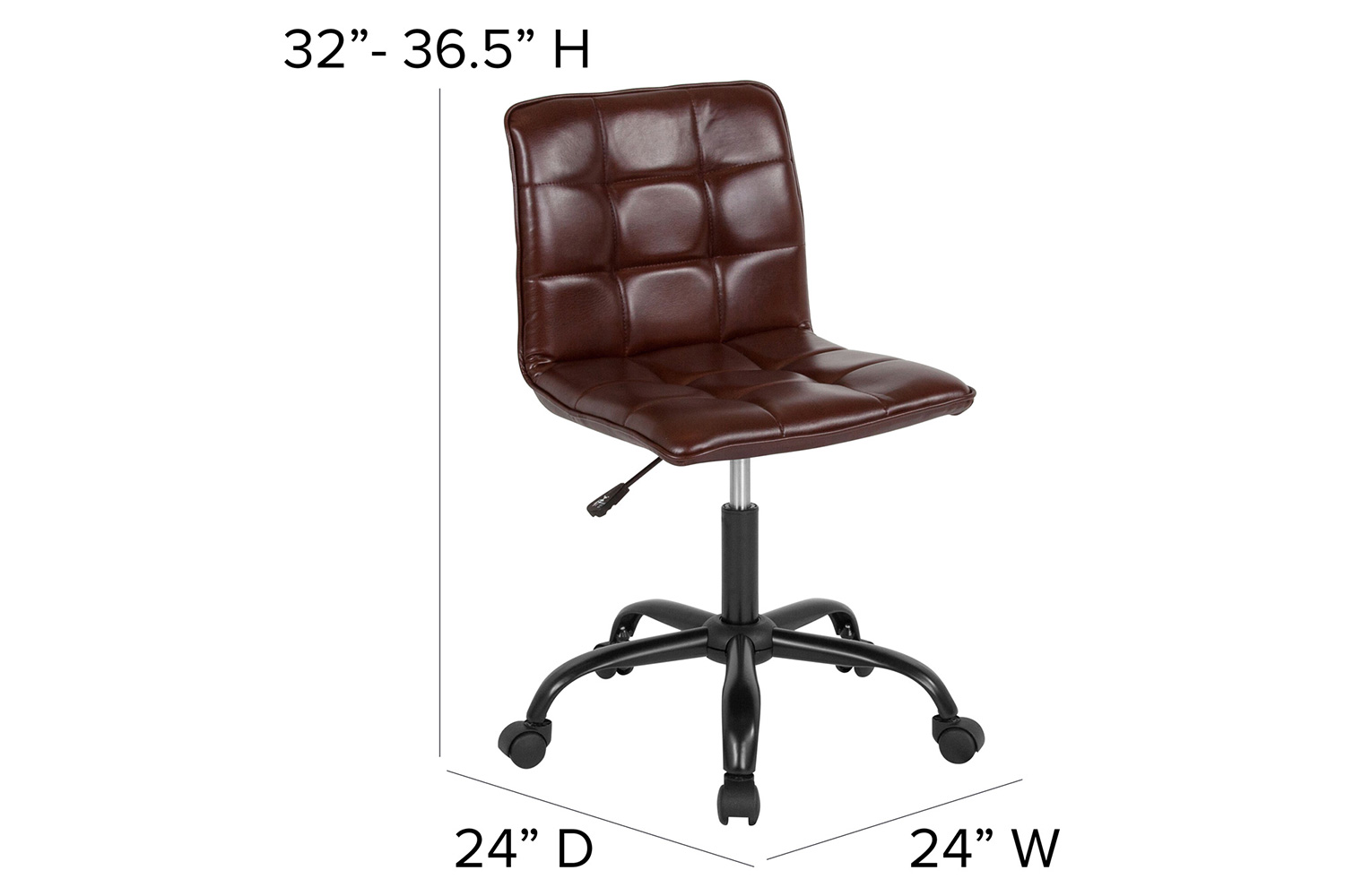 BLNK Sorrento LeatherSoft Home and Office Task Chair - Brown