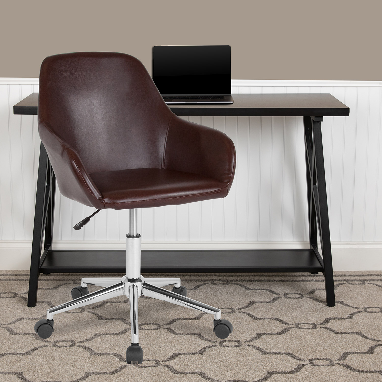 BLNK - Cortana LeatherSoft Home and Office Mid-Back Chair