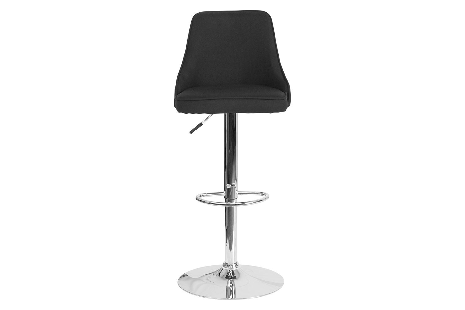 BLNK Trieste Fabric Adjustable Height Bar Stool - Black
