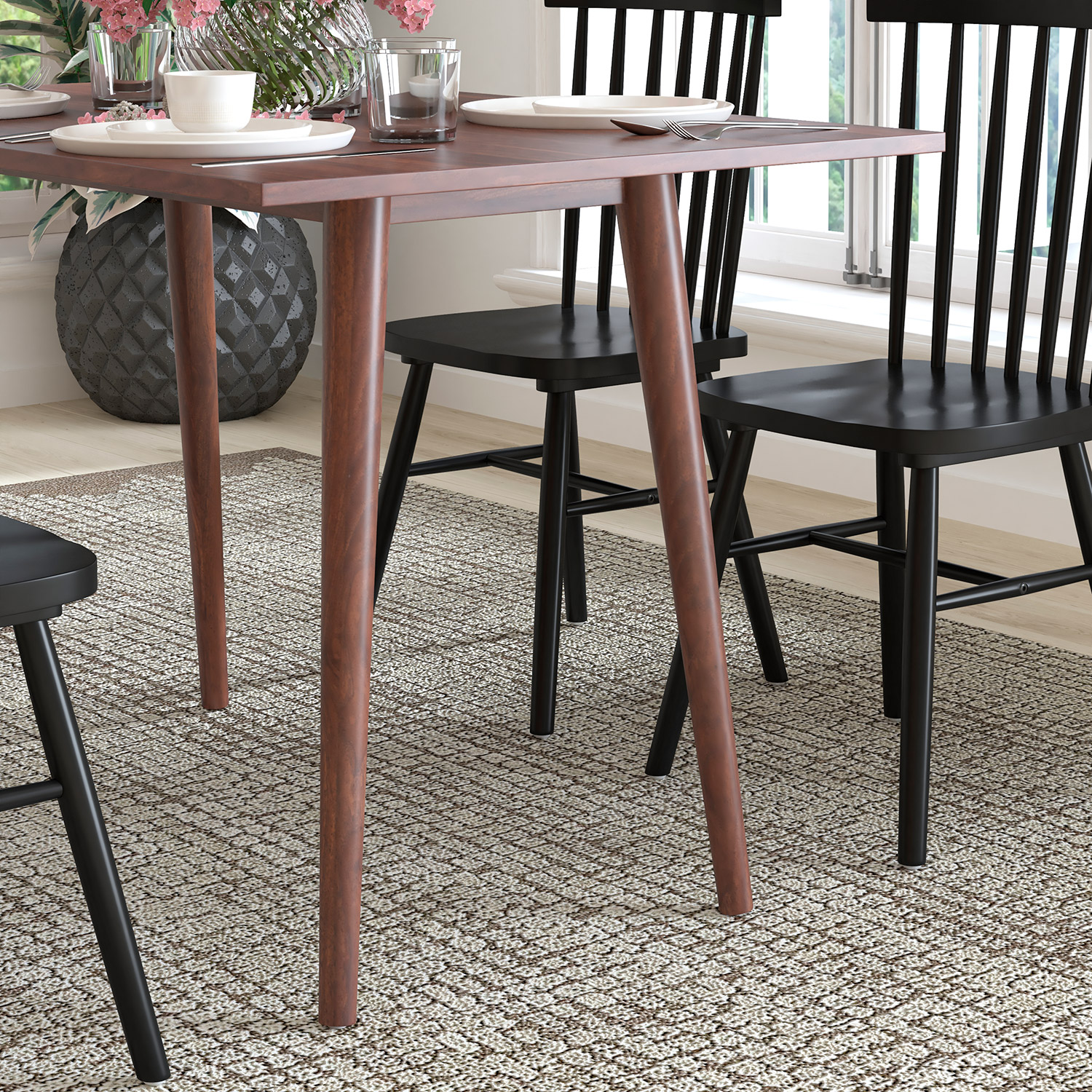 BLNK - Hatfield Wood Mid-Century Modern Dining Table