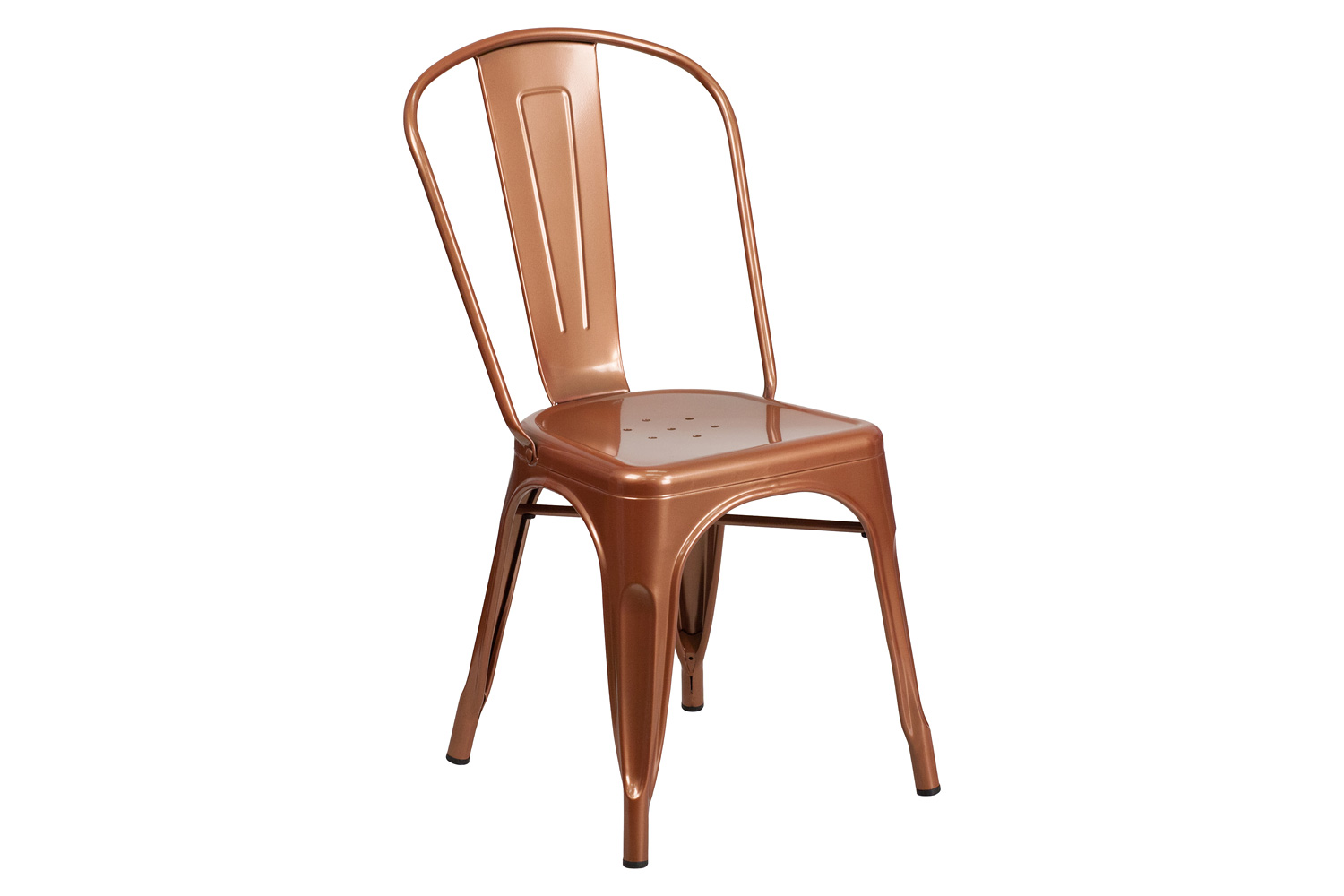 BLNK Tenley Commercial Metal Indoor-Outdoor Stackable Chair - Copper