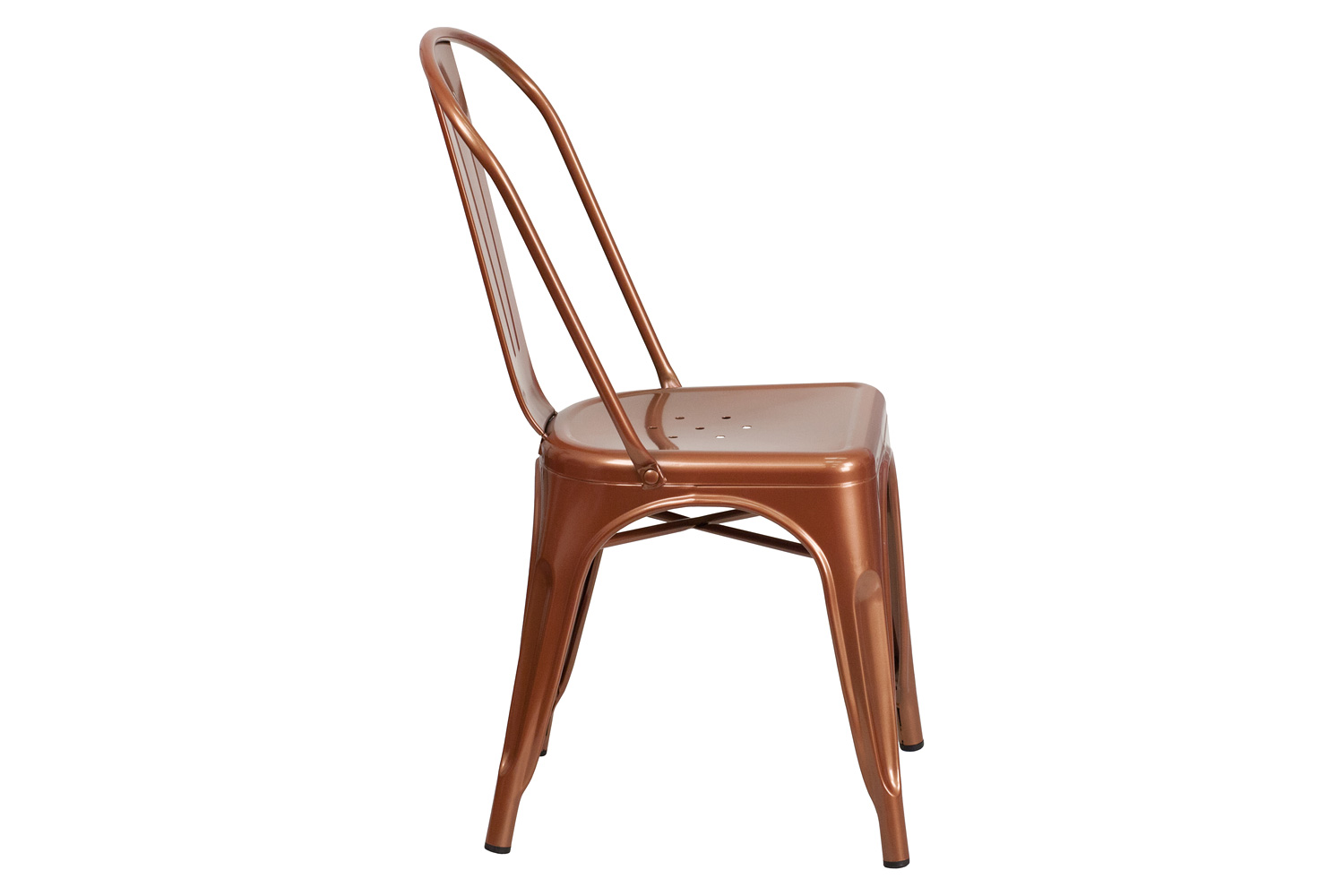 BLNK Tenley Commercial Metal Indoor-Outdoor Stackable Chair - Copper