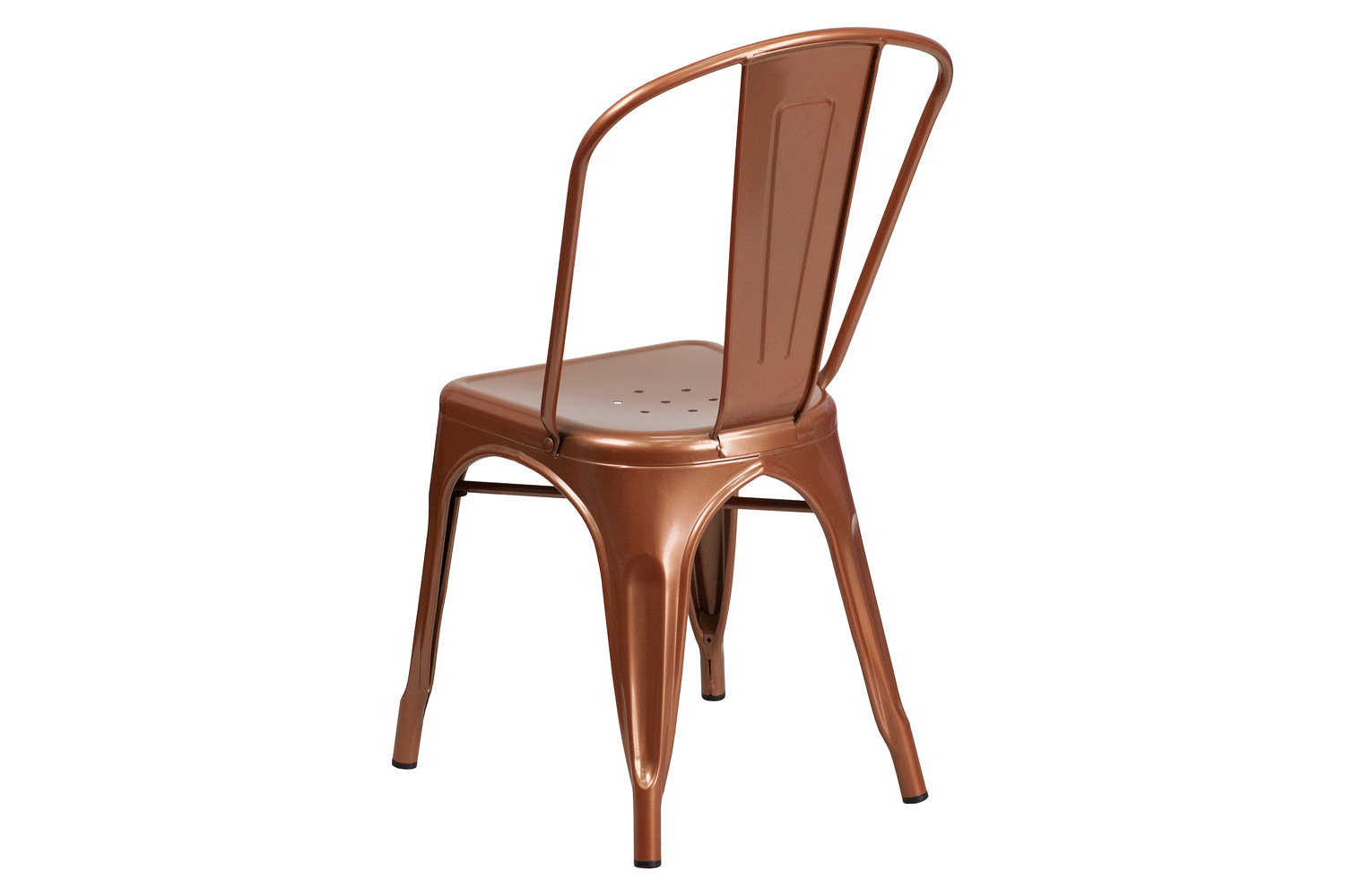 BLNK Tenley Commercial Metal Indoor-Outdoor Stackable Chair - Copper