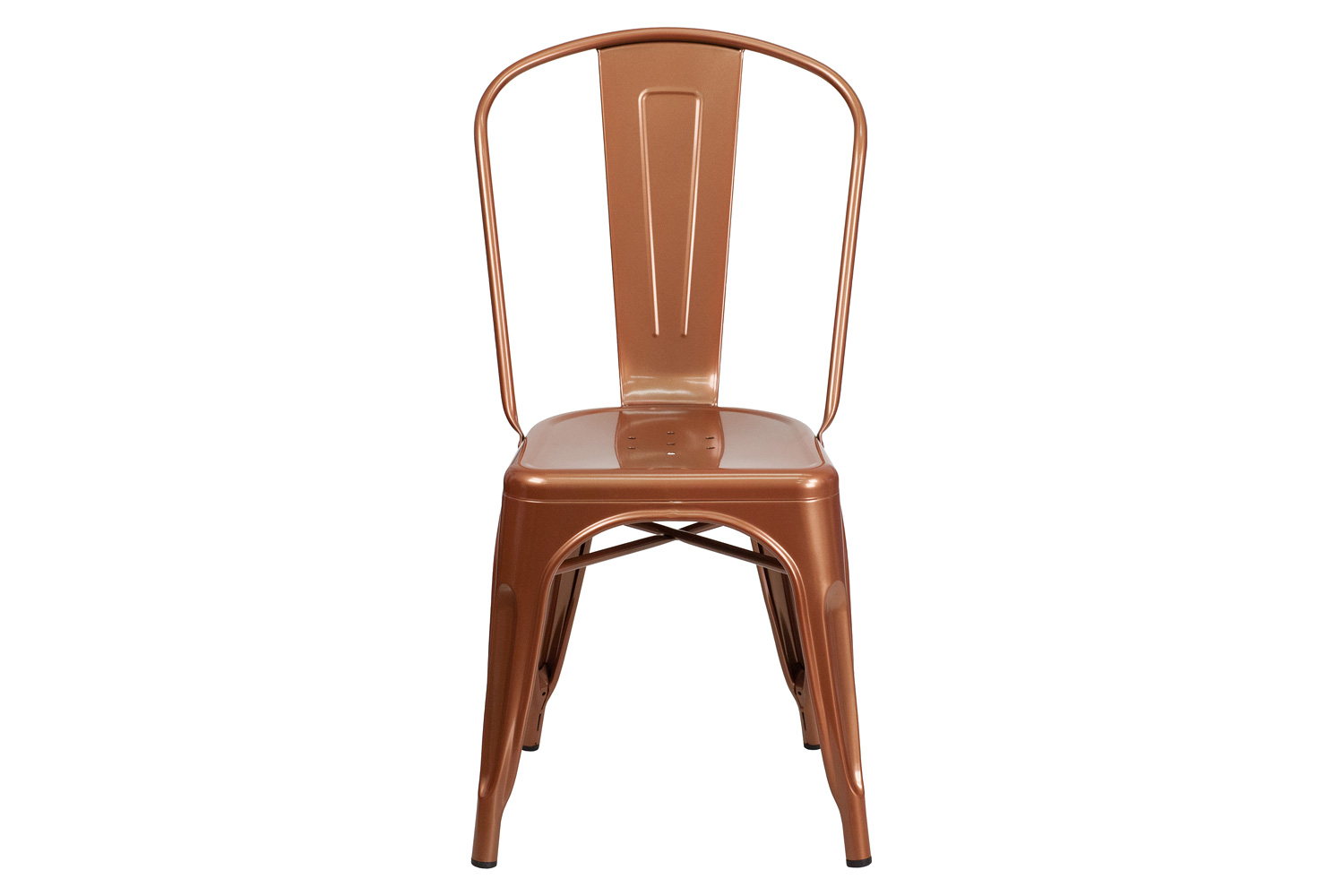 BLNK Tenley Commercial Metal Indoor-Outdoor Stackable Chair - Copper