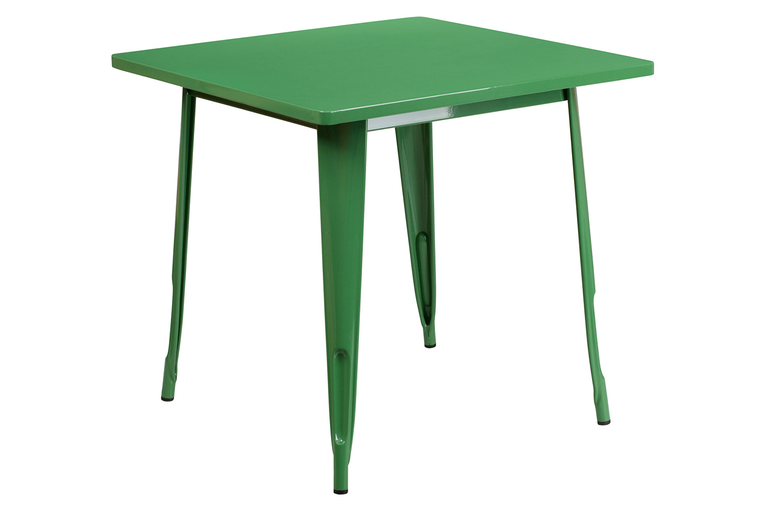 BLNK Felix Commercial Square Metal Indoor-Outdoor Table - Green