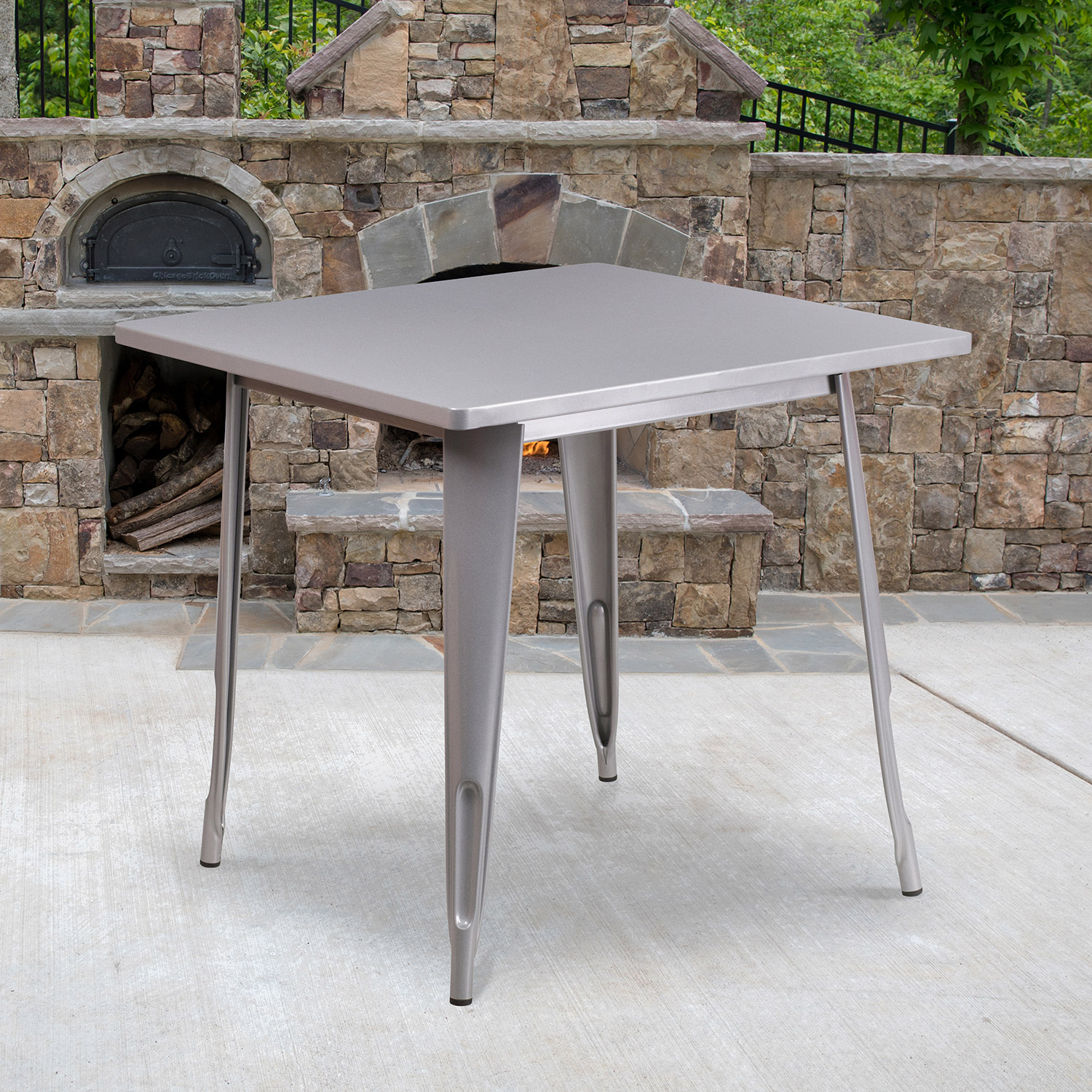 BLNK - Felix Commercial Square Metal Indoor-Outdoor Table