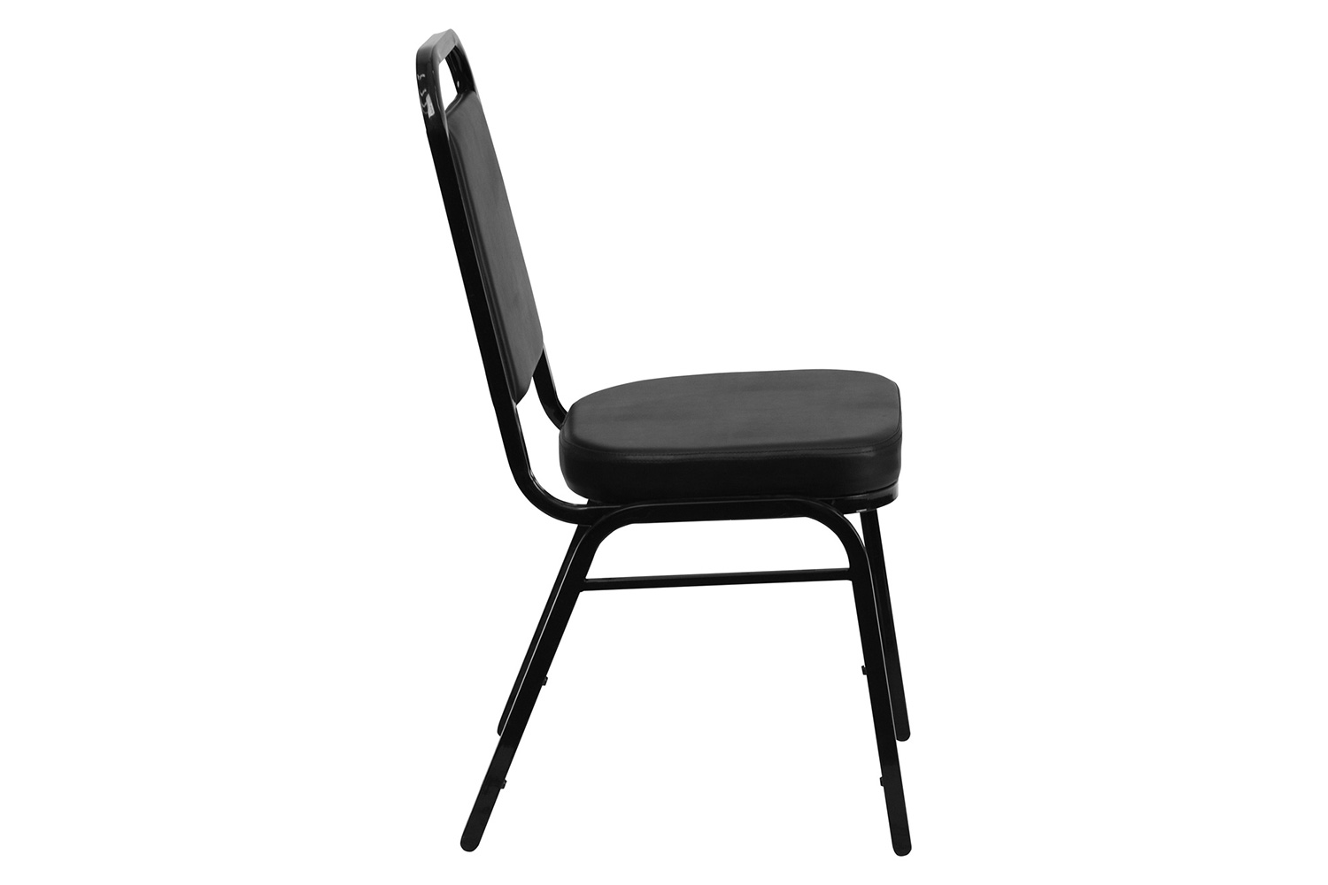 BLNK HERCULES Series Vinyl Trapezoidal Back Stacking Banquet Chair - Black, 36"H