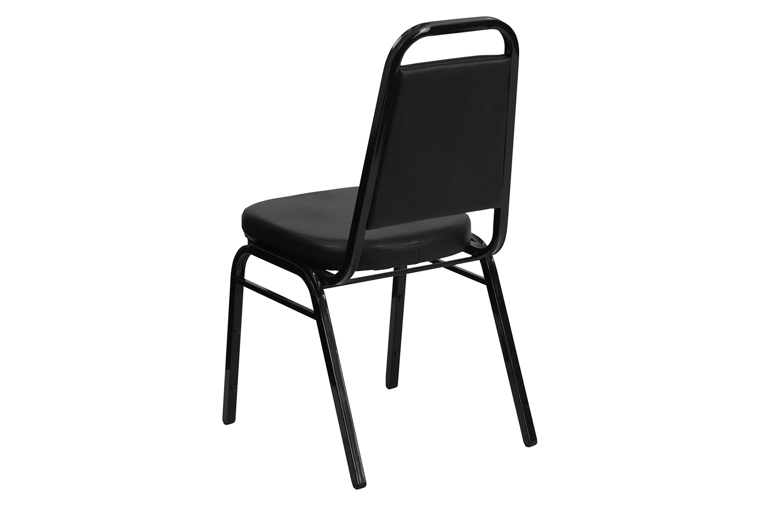 BLNK HERCULES Series Vinyl Trapezoidal Back Stacking Banquet Chair - Black, 36"H
