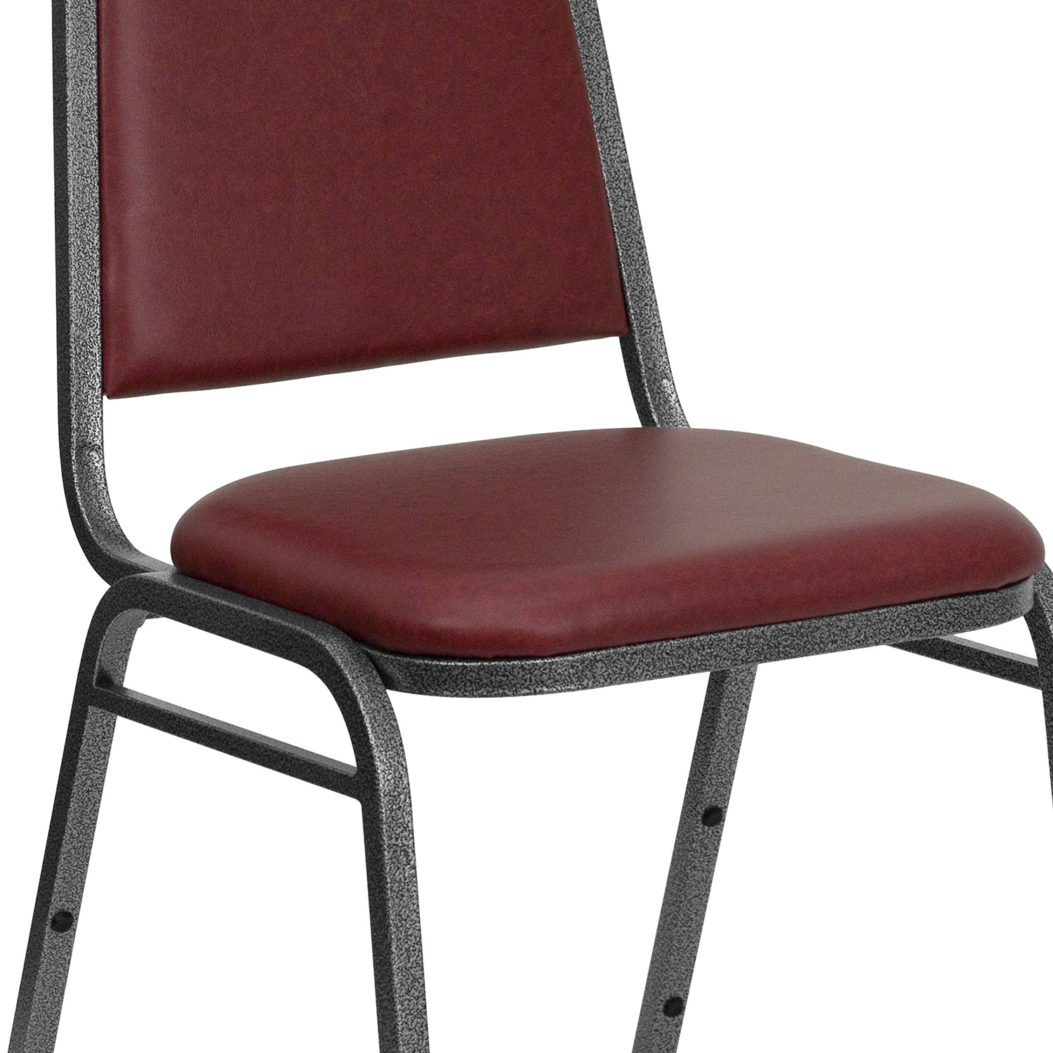 BLNK HERCULES Series Vinyl Trapezoidal Back Stacking Banquet Chair - Burgundy, 34"H