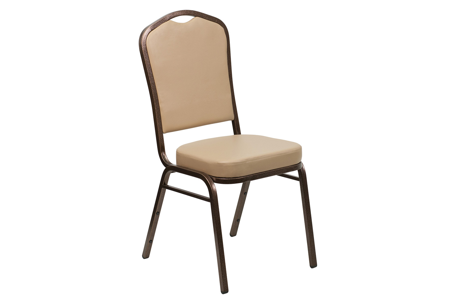 BLNK - HERCULES Series Vinyl Crown Back Stacking Banquet Chair with Copper Vein Frame