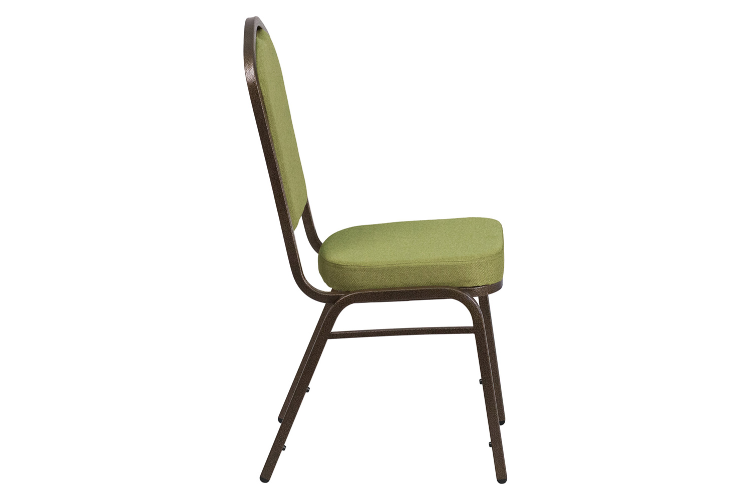 BLNK HERCULES Series Fabric Crown Back Stacking Banquet Chair with Gold Vein Frame - Moss