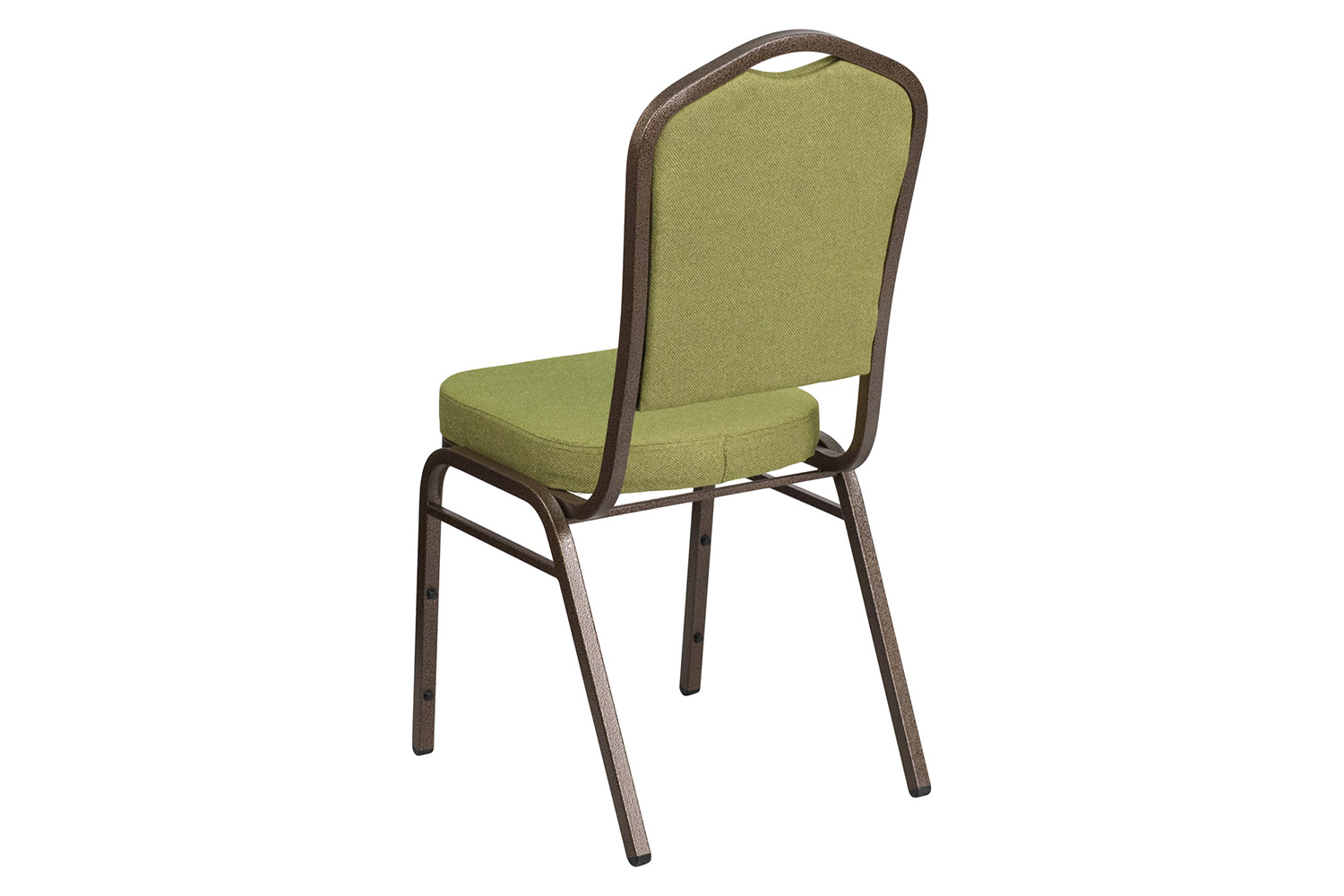BLNK HERCULES Series Fabric Crown Back Stacking Banquet Chair with Gold Vein Frame - Moss