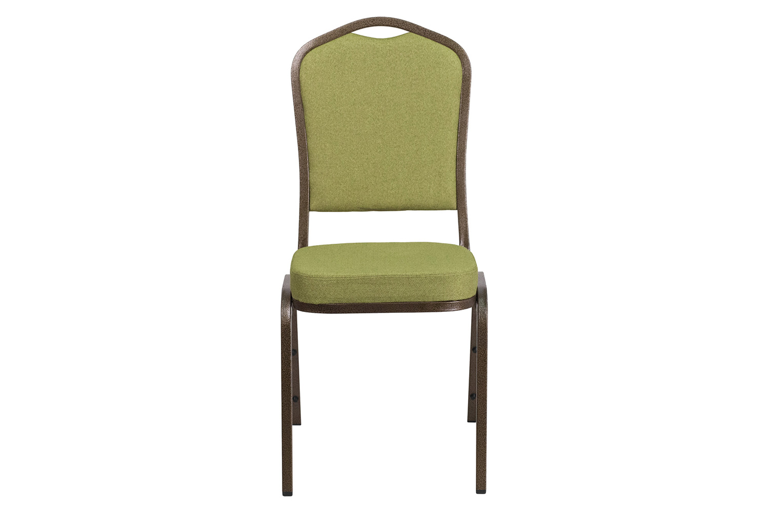 BLNK HERCULES Series Fabric Crown Back Stacking Banquet Chair with Gold Vein Frame - Moss