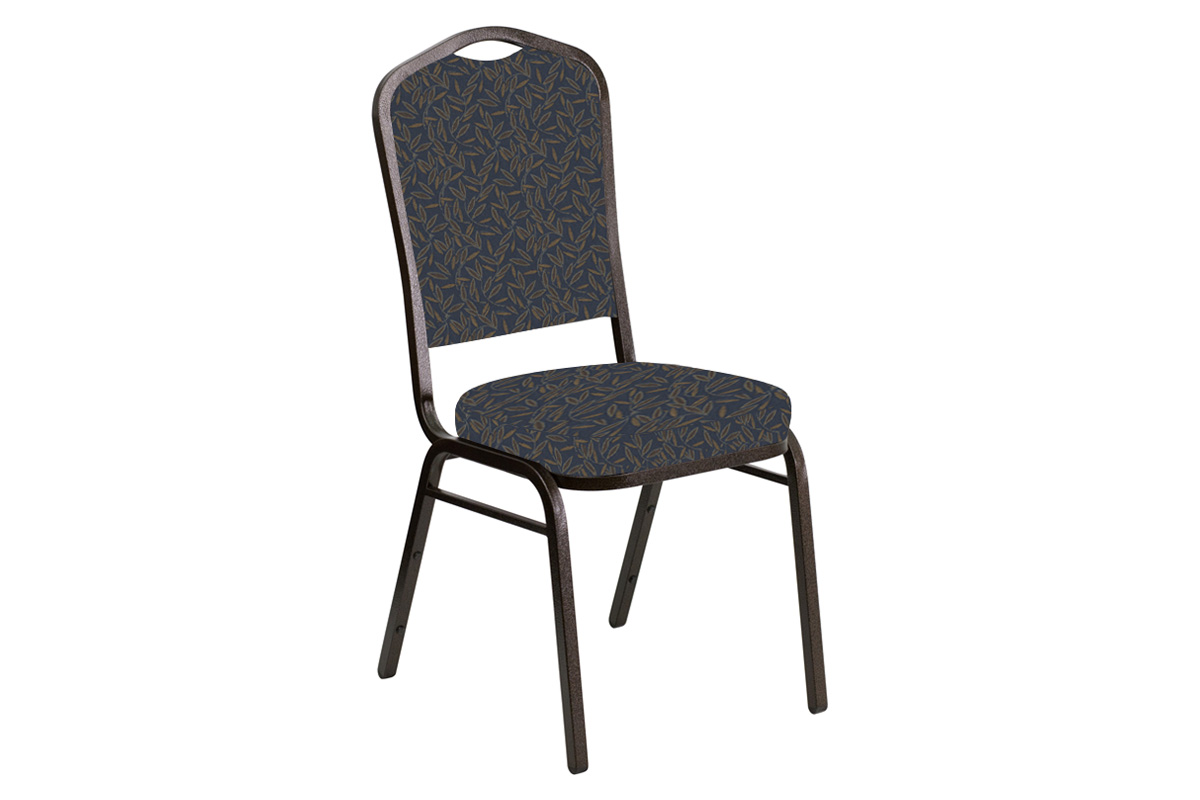 BLNK - Crown Back Banquet Chair in Jasmine with Gold Vein Frame