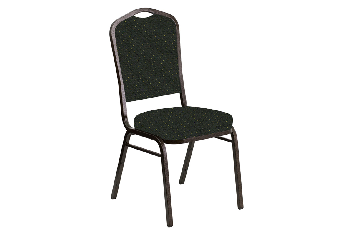 BLNK - Crown Back Banquet Chair in Jewel with Gold Vein Frame