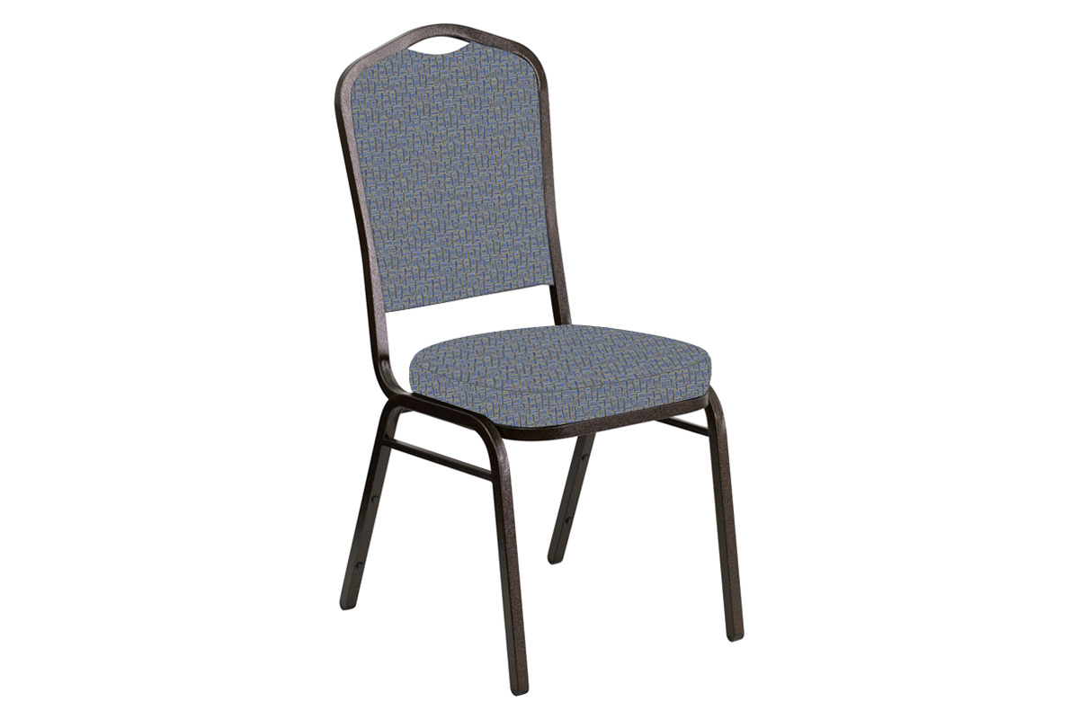 BLNK - Crown Back Banquet Chair in Mirage with Gold Vein Frame