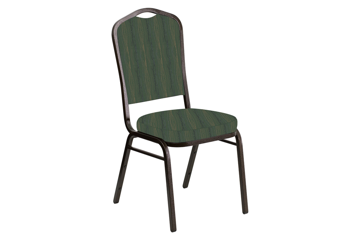 BLNK - Crown Back Banquet Chair in Mystery with Gold Vein Frame
