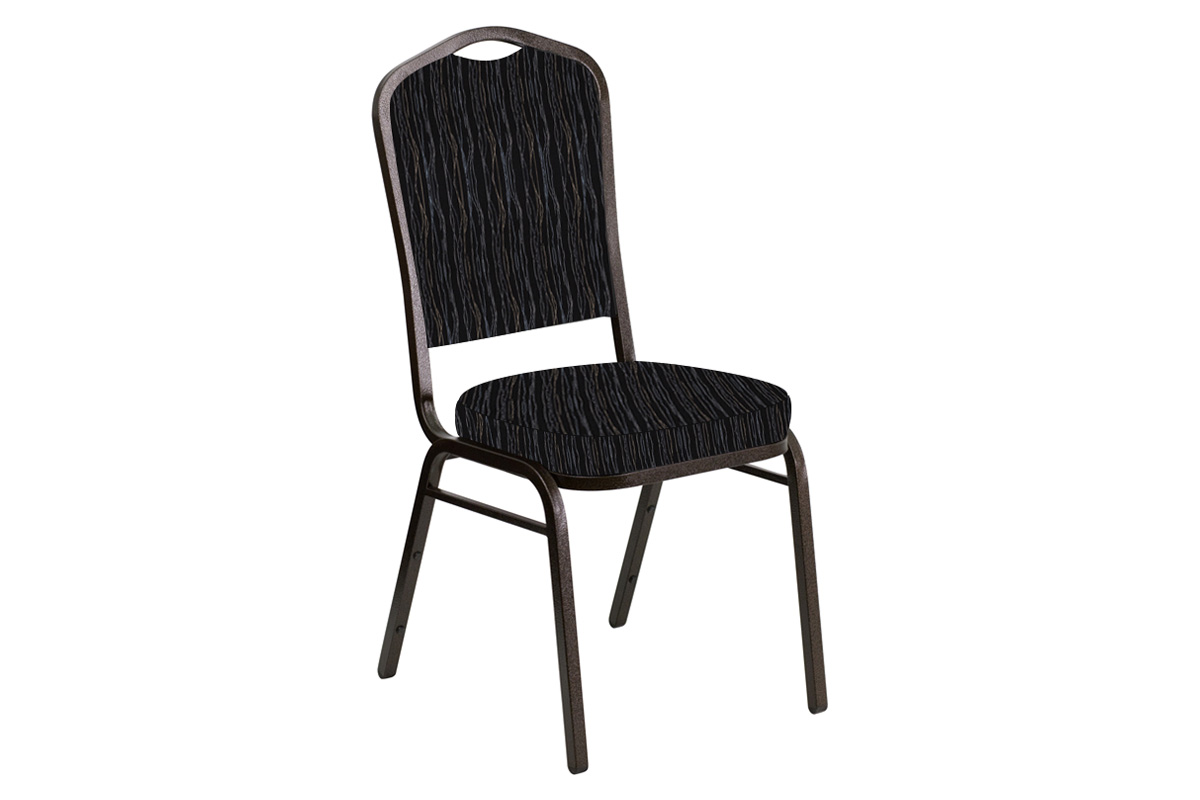 BLNK - Crown Back Banquet Chair in Mystery with Gold Vein Frame