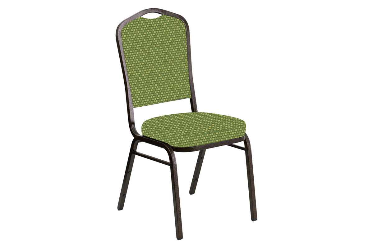 BLNK - Crown Back Banquet Chair in Optik with Gold Vein Frame