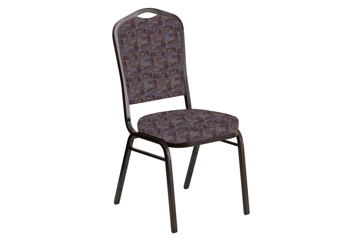BLNK - Crown Back Banquet Chair in Perplex with Gold Vein Frame