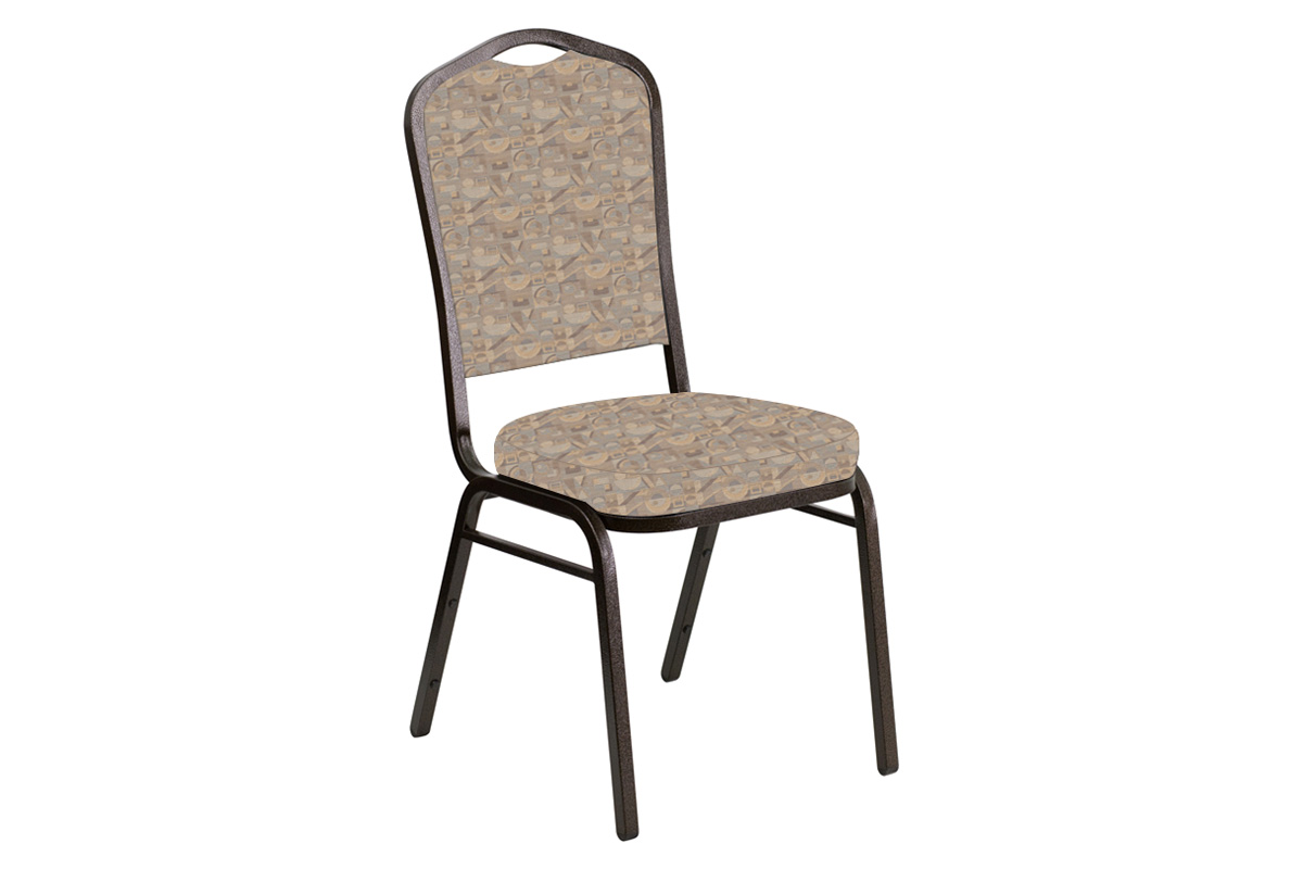 BLNK - Crown Back Banquet Chair in Perplex with Gold Vein Frame