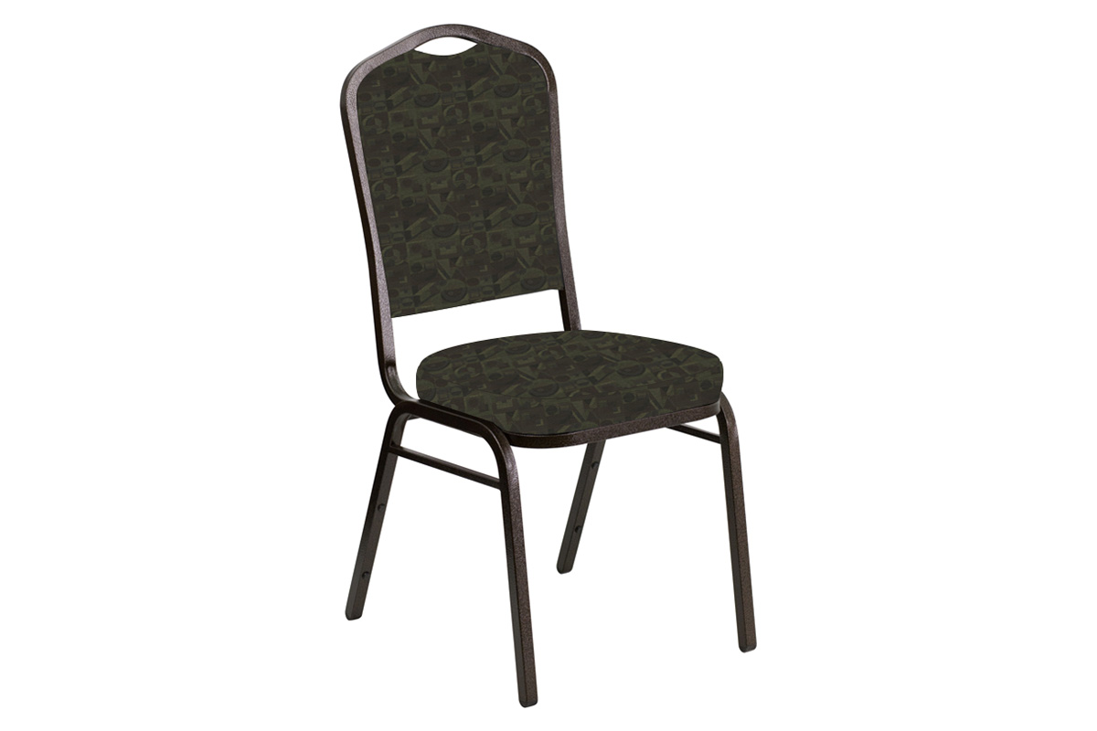 BLNK - Crown Back Banquet Chair in Perplex with Gold Vein Frame