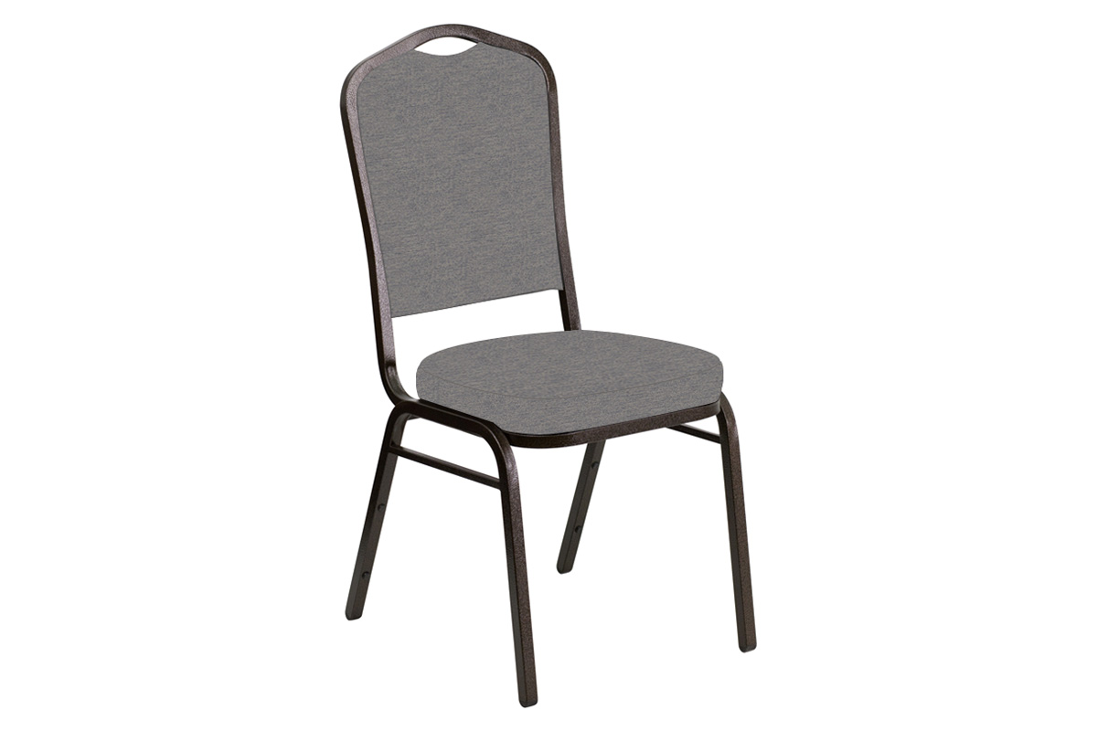 BLNK - Crown Back Banquet Chair in Ravine with Gold Vein Frame