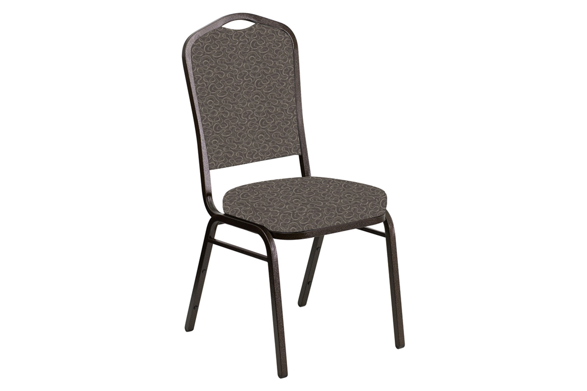 BLNK - Crown Back Banquet Chair in Ribbons with Gold Vein Frame