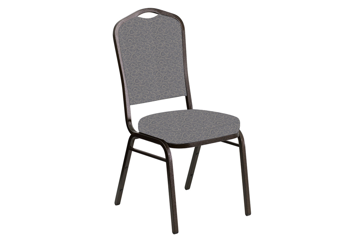 BLNK - Crown Back Banquet Chair in Ribbons with Gold Vein Frame