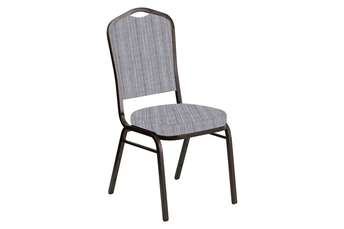 BLNK - Crown Back Banquet Chair in Sammie with Gold Vein Frame