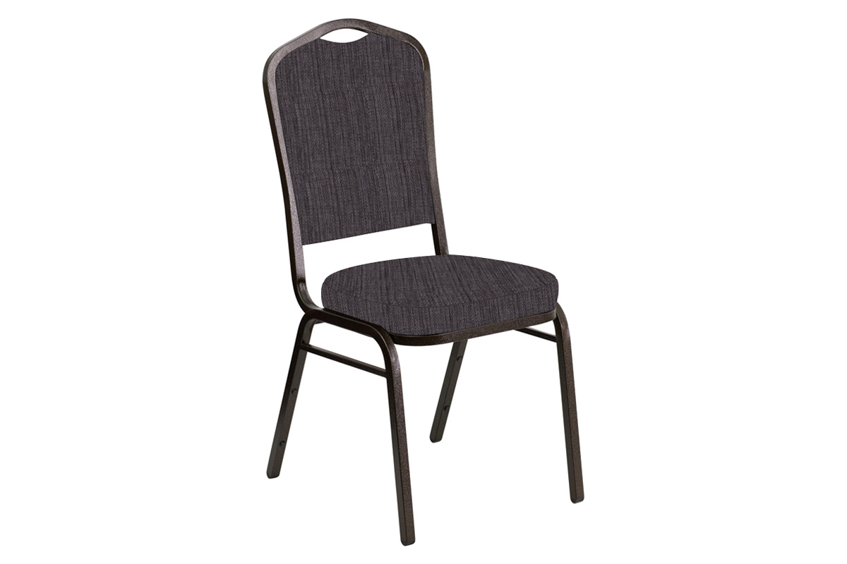 BLNK - Crown Back Banquet Chair in Sammie with Gold Vein Frame