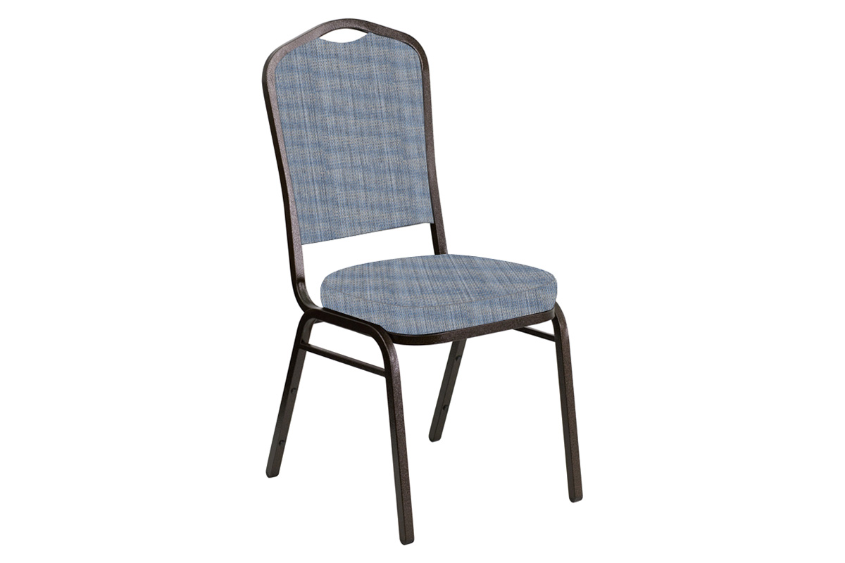BLNK - Crown Back Banquet Chair in Sammie with Gold Vein Frame